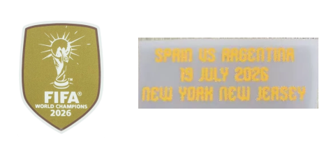 Patch Campioni del Mondo 2026 + stampa finale