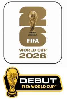 Patch Mondiale 2026 (bianco-oro) + Debut