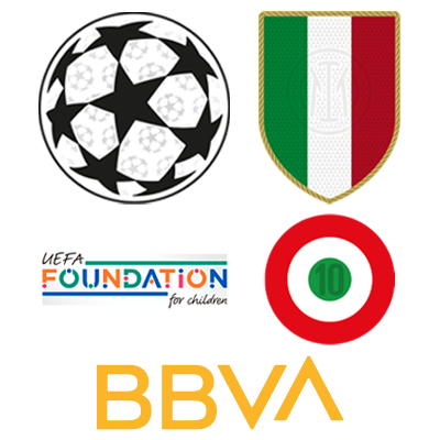 Champions League + UEFA Foundation + scudetto e coccarda tricolore + sponsor manica BBVA