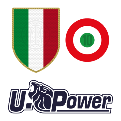 Scudetto e coccarda tricolore + sponsor schiena U-Power